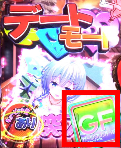 パチンコPAガールフレンド（仮）の大当り終了後保留内連チャン示唆