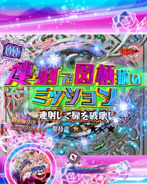 パチンコPA緋弾のアリア～緋弾覚醒編～の図柄揃いミッション