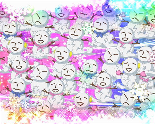 パチンコぱちんこ 冬のソナタ SWEET W HAPPY Versionの雪だるま群ロング