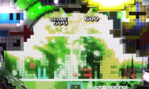 パチンコPAナムココレクション89ver.のキャラクター役物作動緑