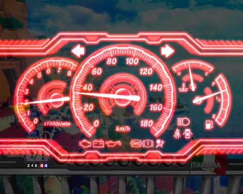 PAぱちんこ乗物娘77ver.のスピードメーター演出チャンスアップ画像