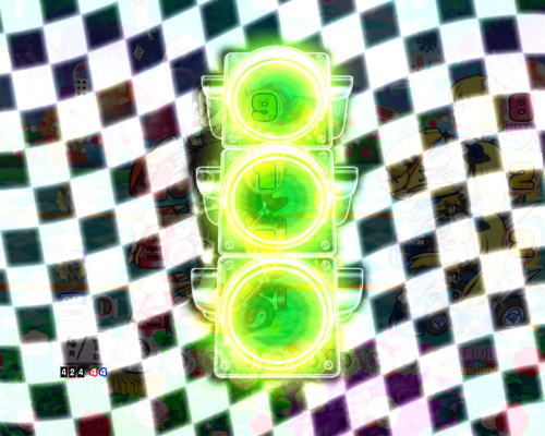 PAぱちんこ乗物娘77ver.の信号機演出チャンスアップ画像