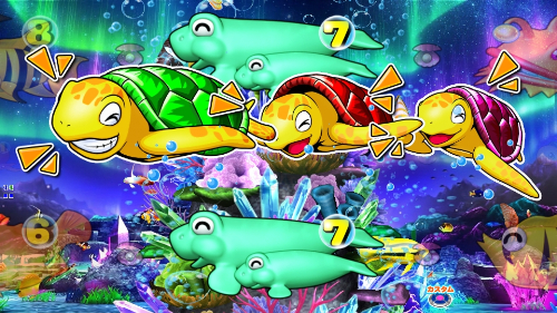 パチンコPA新海物語のカメ笑ってる画像