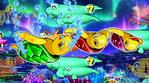 パチンコPA新海物語のカメひっくり返る画像