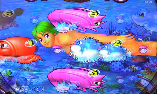 パチンコPA海物語3R2スペシャルのサム出現:リーチ中