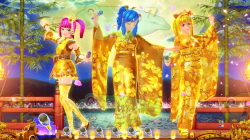 パチンコPAスーパー海物語 IN JAPAN2 金富士 99バージョンのリーチ発展後に3人娘登場画像