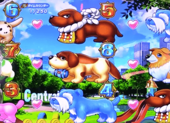 パチンコPAわんわんパラダイスCELEBRATIONのドッグランモードの画像