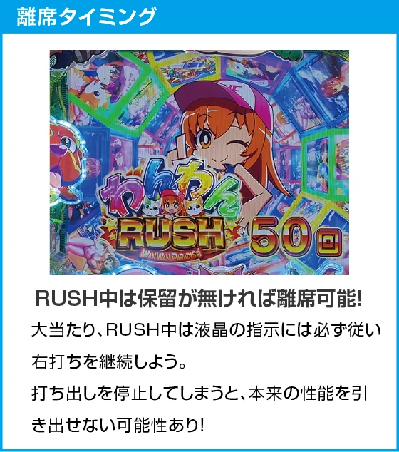 離席タイミング