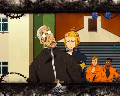 パチンコeフィーバー炎炎ノ消防隊2 紅丸ver.の背景にオグン