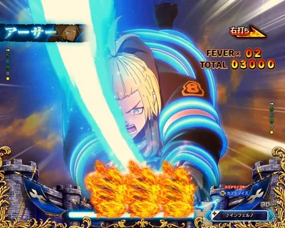 パチンコeフィーバー炎炎ノ消防隊2 シンラver.の変動開始時図柄アクション