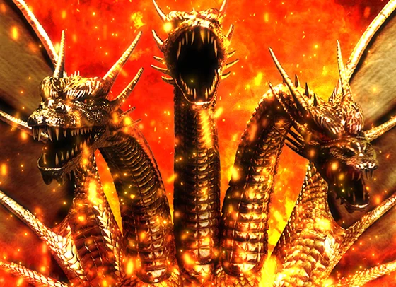GODZILLA7(ゴジラ/パチンコ)のキングギドラリーチ