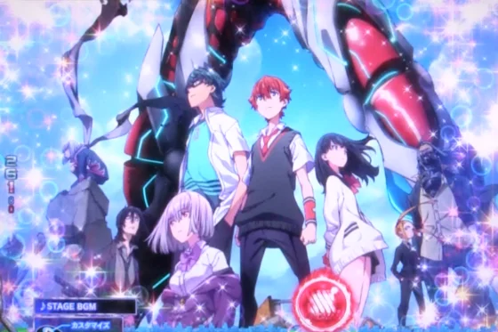 スマパチ SSSS.GRIDMAN メガSTART 159ver.の全員集合背景の画像