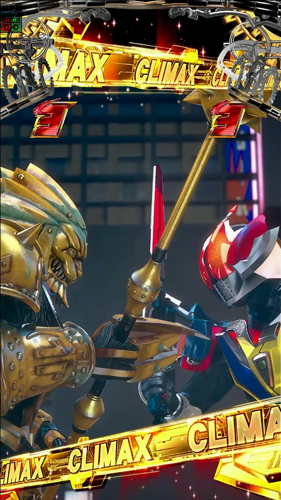 パチンコe仮面ライダー電王 デカヘソ239のクライマックスフォームVSレオイマジン画像
