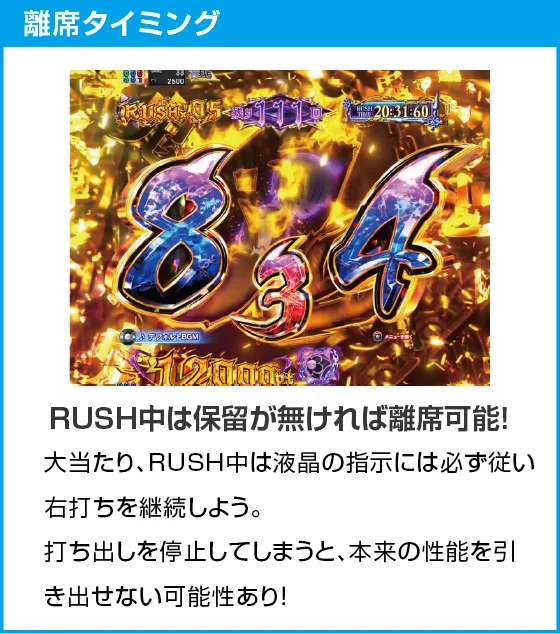 離席タイミング