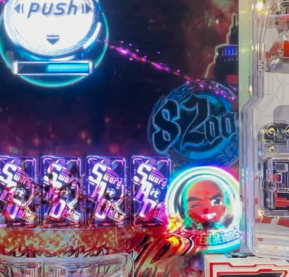 パチンコeソードアート・オンライン 閃光の軌跡 99Ver.のエギルランプ点灯画像