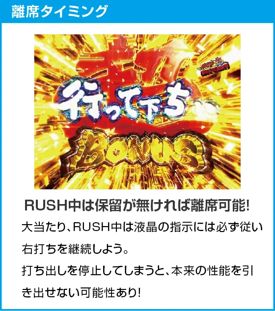 離席タイミング