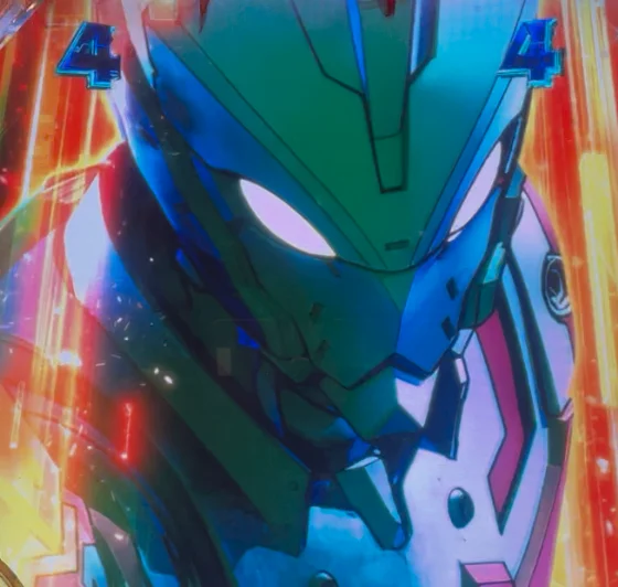 パチンコe ULTRAMAN 4500超ライトの覚醒バトルリーチ赤カットイン画像