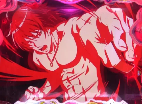 パチンコP【超甘LT】華牌RR 1/49×99de遊タイムの擬似イルミ予告画像