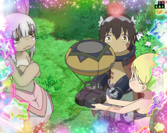 パチンコPメイドインアビス 奈落の連環蝕の全回転リーチ画像