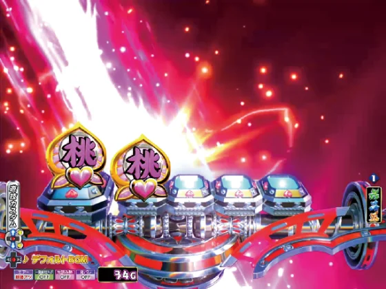 Ｐ モモキュンソード 速撃99ver.の桃子斬撃保留変化の画像