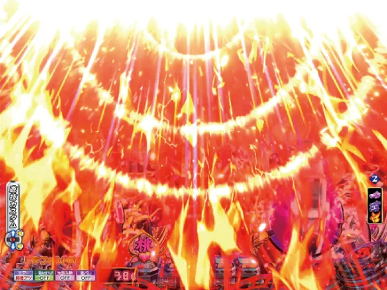 Ｐ モモキュンソード 速撃99ver.の役物前兆の画像