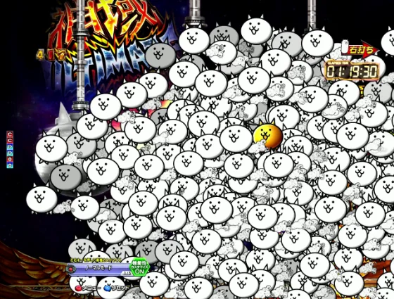 パチンコP にゃんこ大戦争 多様性のネコ 神さまにおまかせ88ver.のベビーラッシュ画像