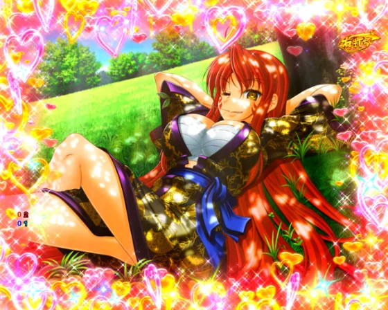 パチンコP戦国乙女7 終焉の関ヶ原 99ver.の花札萌えカットイン画像