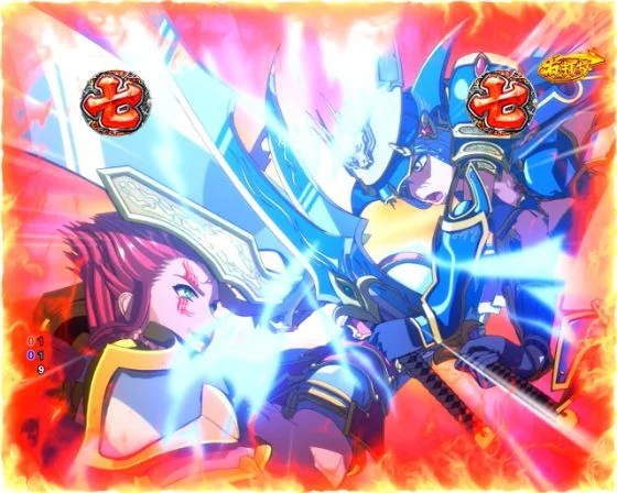 パチンコP戦国乙女7 終焉の関ヶ原 99ver.の戦国絵巻ストーリーリーチ画像