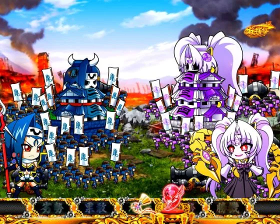 パチンコP戦国乙女7 終焉の関ヶ原 99ver.の合戦リーチ画像
