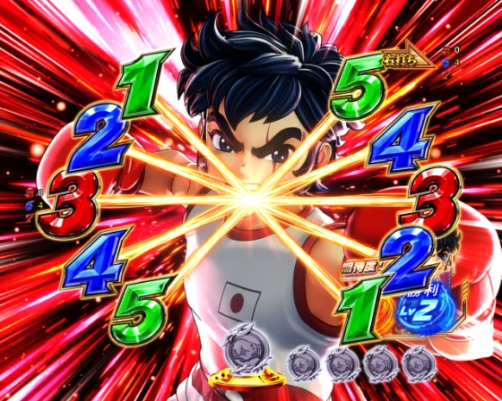 パチンコP リングにかけろ1 129ver.のキャラSPリーチ石松画像