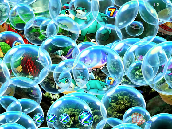 パチンコPA清流物語4 ウキウキ79ver.の大泡予告