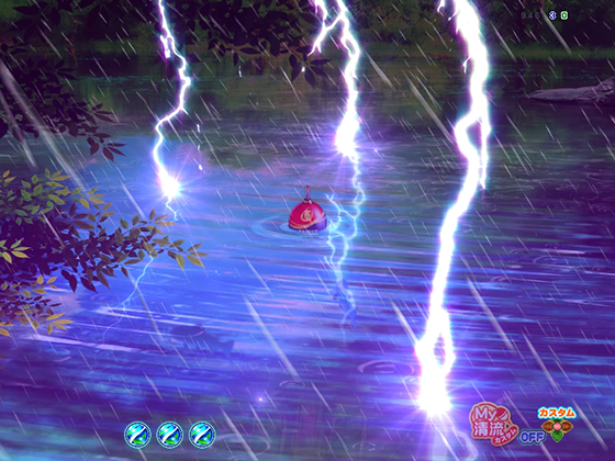 パチンコPA清流物語4 ウキウキ79ver.の天候変化予告