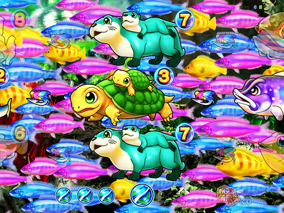 パチンコPA清流物語4 ウキウキ79ver.の魚群予告