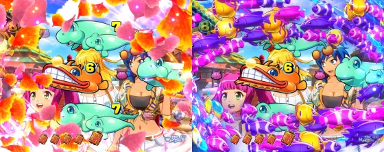 PUSHで花、魚群出現