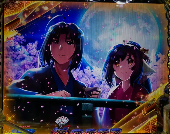 Pフィーバーうたわれるもの LT-Light ver.のリーチ後背景