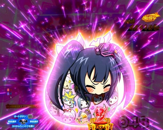 パチンコPA戦国乙女7 終焉の関ヶ原 ときめき78バージョンの巨大風呂敷リーチ画像