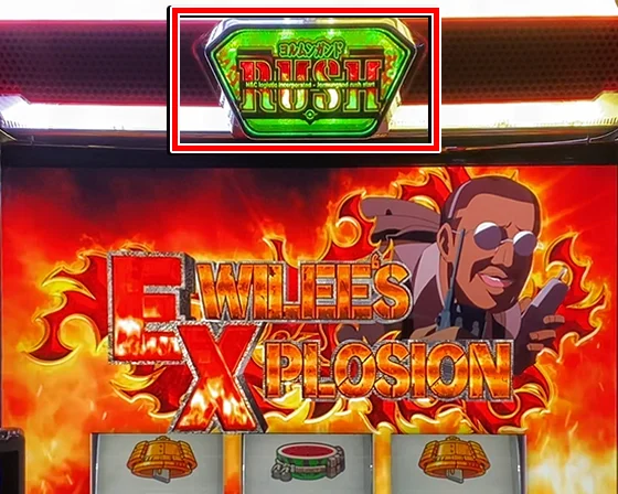 筐体上部ランプ（緑）