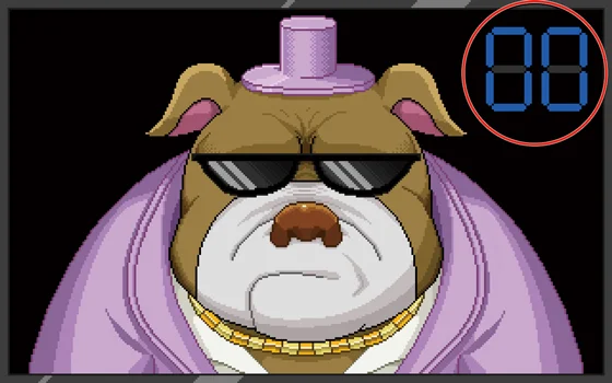 カウンタの文字が青い