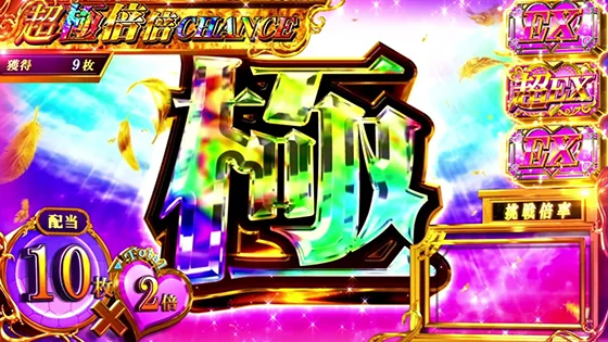 超倍倍チャンス中の超倍倍移行時の画面