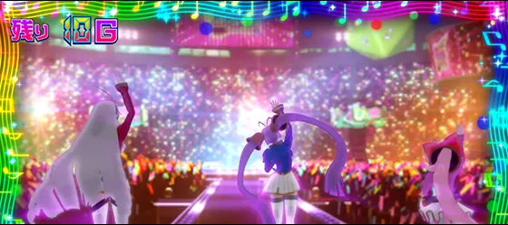 クライマックスライブチャレンジ中の虹