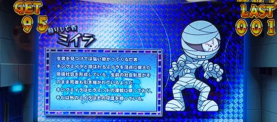 クレアの秘宝伝 ～はじまりの扉と太陽の石～ ボーナストリガーver.のRB消化中のキャラクター紹介ミイラ