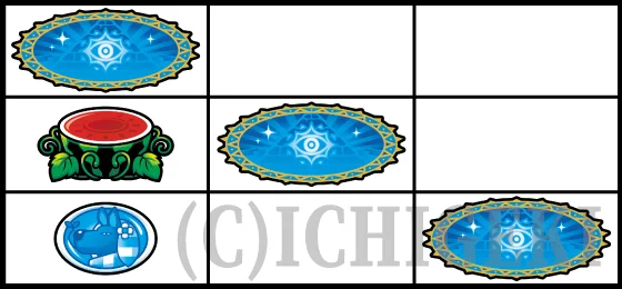 クレアの秘宝伝 ～はじまりの扉と太陽の石～ ボーナストリガーver.のピラミッド揃いの停止型