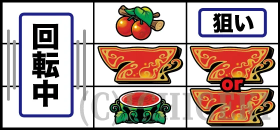 クレアの秘宝伝 ~はじまりの扉と太陽の石~ ボーナストリガーver.のボナ察知(中押し手順)③