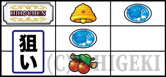 クレアの秘宝伝 ~はじまりの扉と太陽の石~ ボーナストリガーver.の中リール赤7停止時の打ち方02