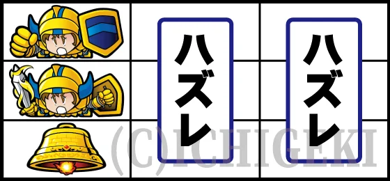 SLOTドルアーガの塔のリーチ目の停止型15