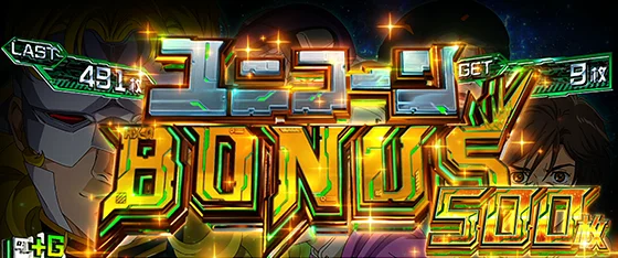 ユニコーンボーナス500枚の突入画面