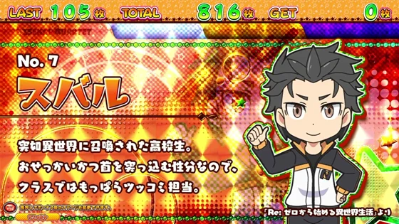 キャラ紹介画面（スバル）