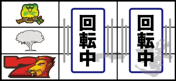 下段赤7停止時