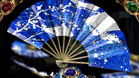 扇子演出（青）