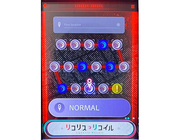 前兆中のサブ液晶：前兆マップ
